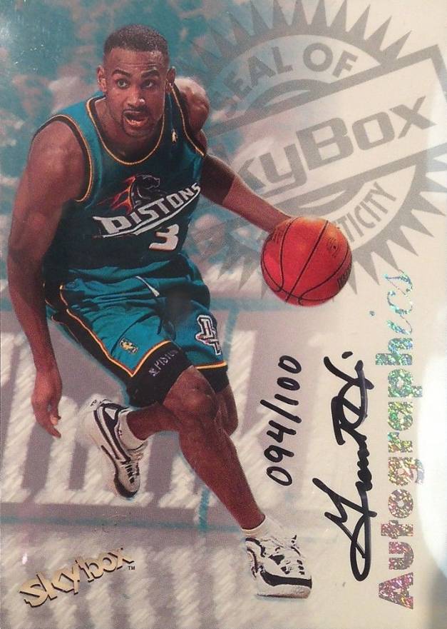 1997 Skybox Premium Autographics Century Marks Grant Hill # Basketball Card