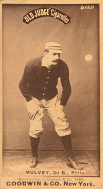 1887 Old Judge Mulvey, 3d B., Phila. #332-1b Baseball Card
