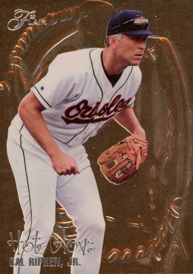 1995 Flair Hot Glove Cal Ripken Jr. #9 Baseball Card