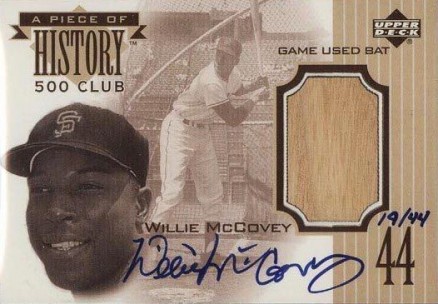 1999 Upper Deck Piece of History 500 HR Club Willie McCovey #521HR Baseball Card