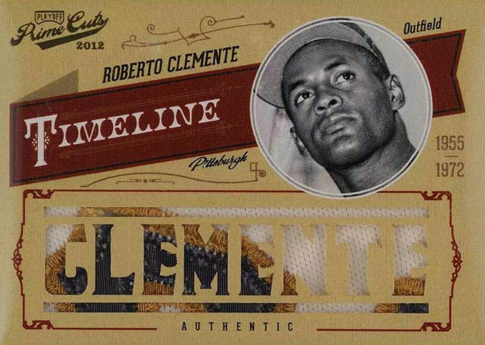 2012 Playoff Prime Cuts Timeline Roberto Clemente #41 Baseball Card