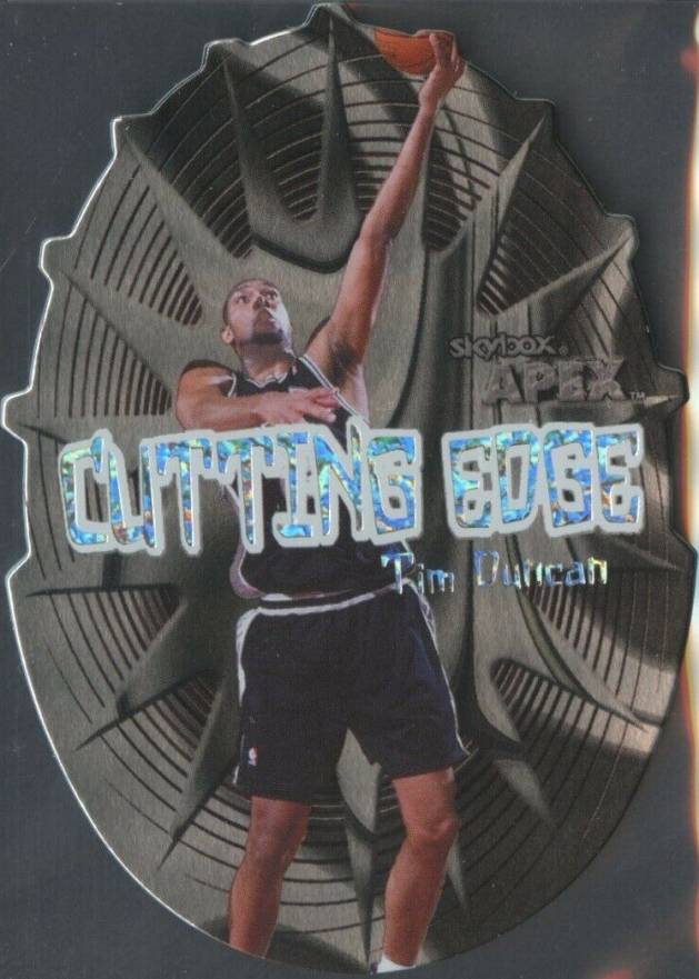 1999 Skybox Apex Cutting Edge Tim Duncan #9CE Basketball Card