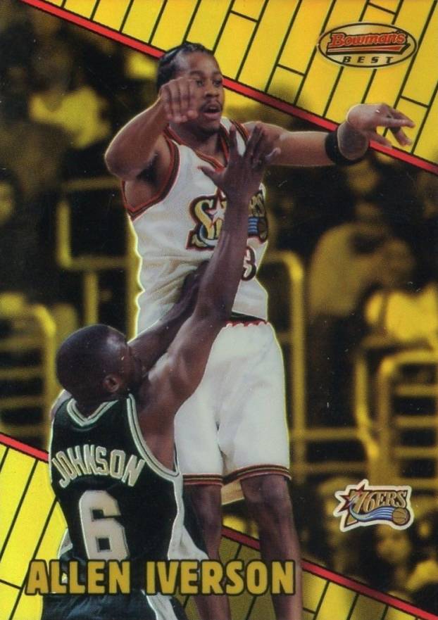1999 Bowman's Best Allen Iverson #75 Basketball Card