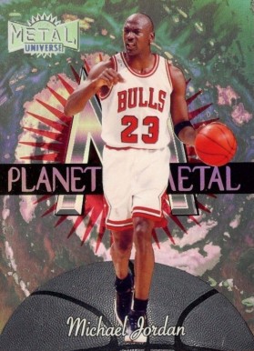 1997 Metal Universe Planet Metal Michael Jordan #1 Basketball Card