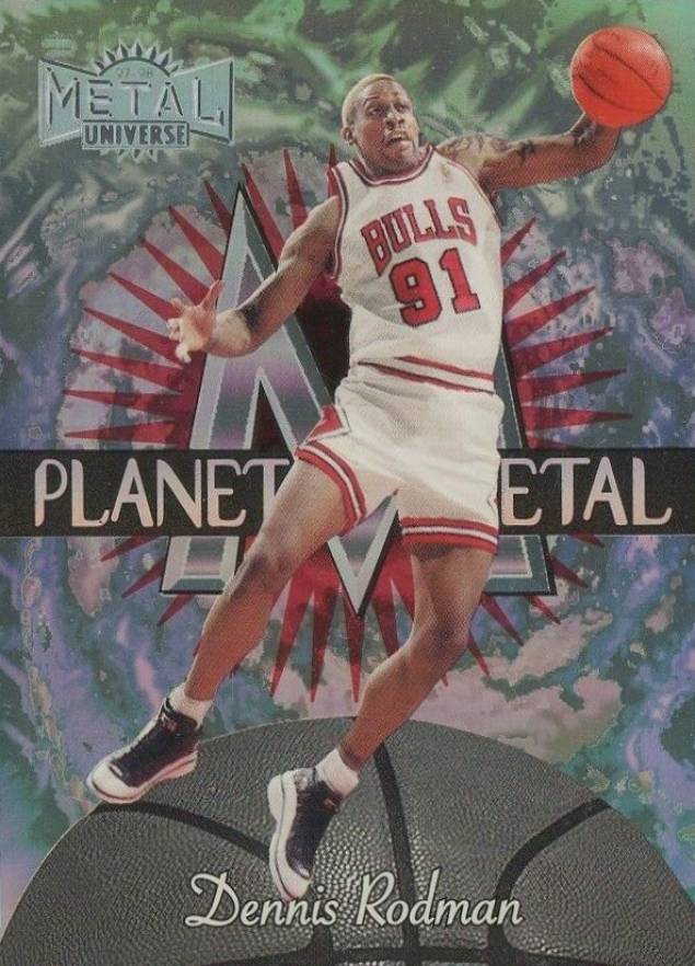 1997 Metal Universe Planet Metal Dennis Rodman #10 Basketball Card