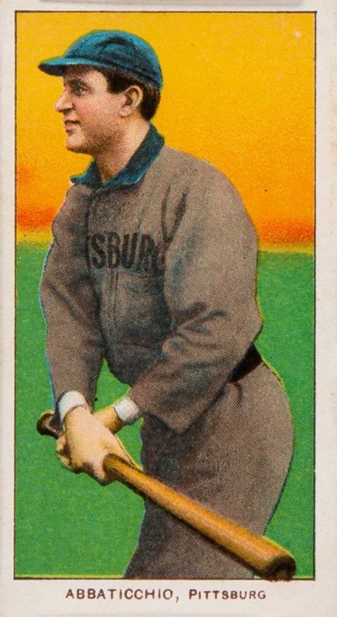 1909 White Borders Piedmont 350  Abbaticchio, Pittsburgh #2 Baseball Card