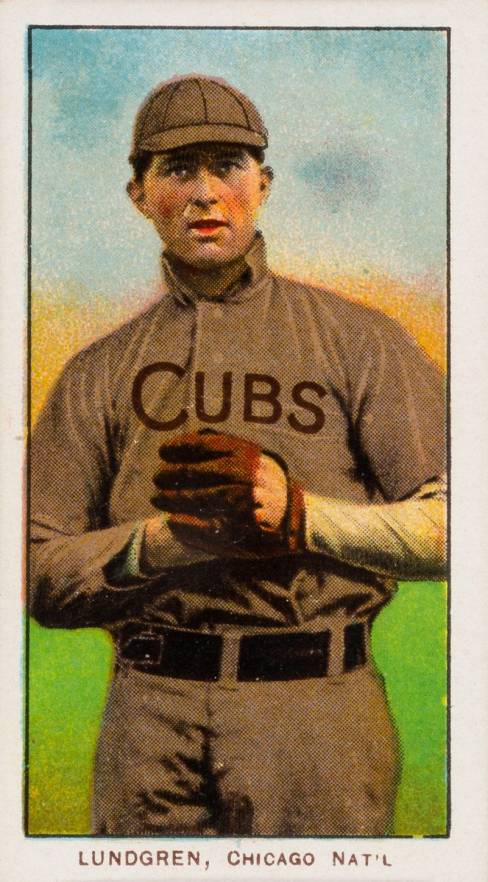 1909 White Borders Piedmont 350  Lundgren, Chicago Nat'L #292 Baseball Card