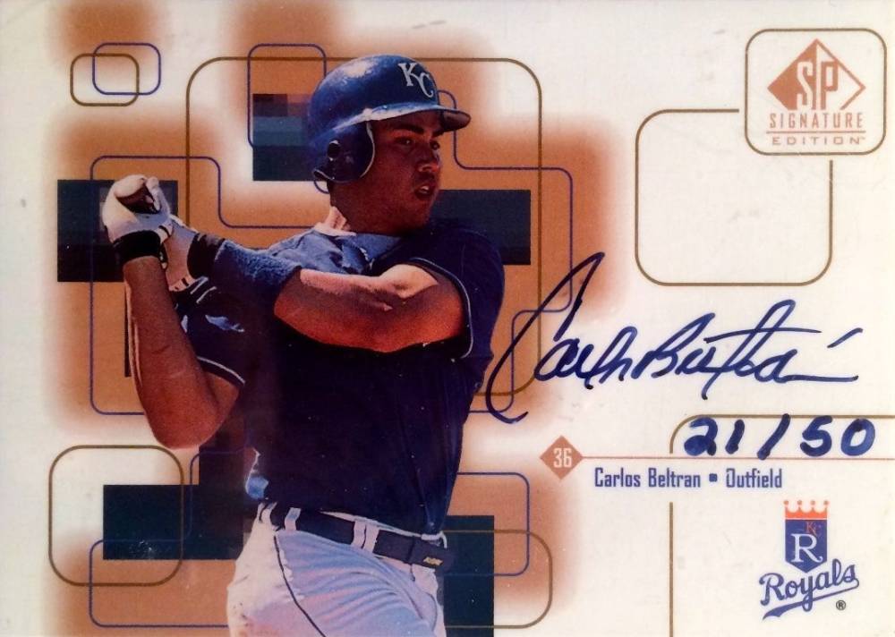 1999 SP Signature Autographs Carlos Beltran #CBe Baseball Card