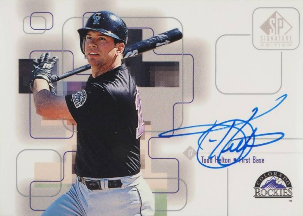 1999 SP Signature Autographs Todd Helton #THe Baseball Card