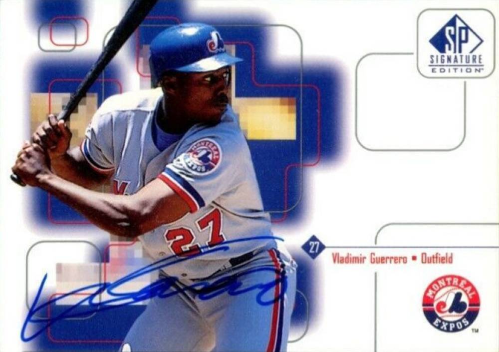 1999 SP Signature Autographs Vladimir Guerrero #VG Baseball Card