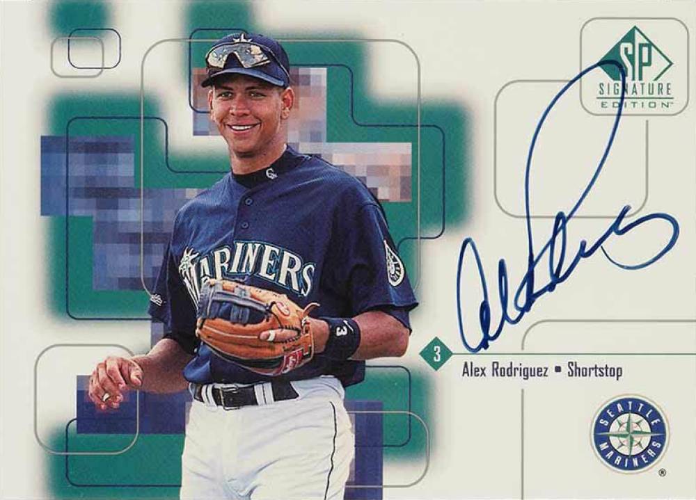 1999 SP Signature Autographs Alex Rodriguez #AR Baseball Card