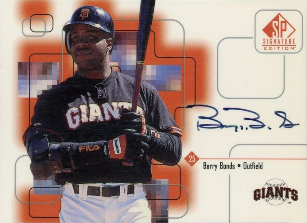 1999 SP Signature Autographs Barry Bonds #BB Baseball Card