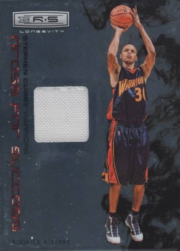2009 Panini Rookies & Stars Longevity Dress for Success Materials Stephen Curry #6 Basketball Card