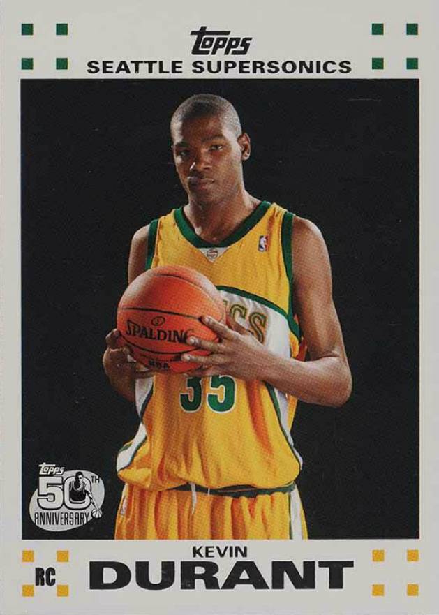 2007 Topps Rookie Card Kevin Durant #2 Basketball - VCP ...