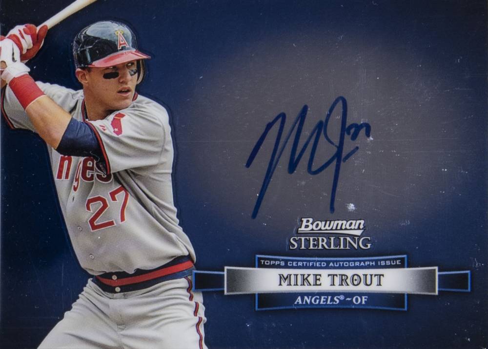 2012 Bowman Sterling Autograph Rookie Mike Trout #MT Baseball Card
