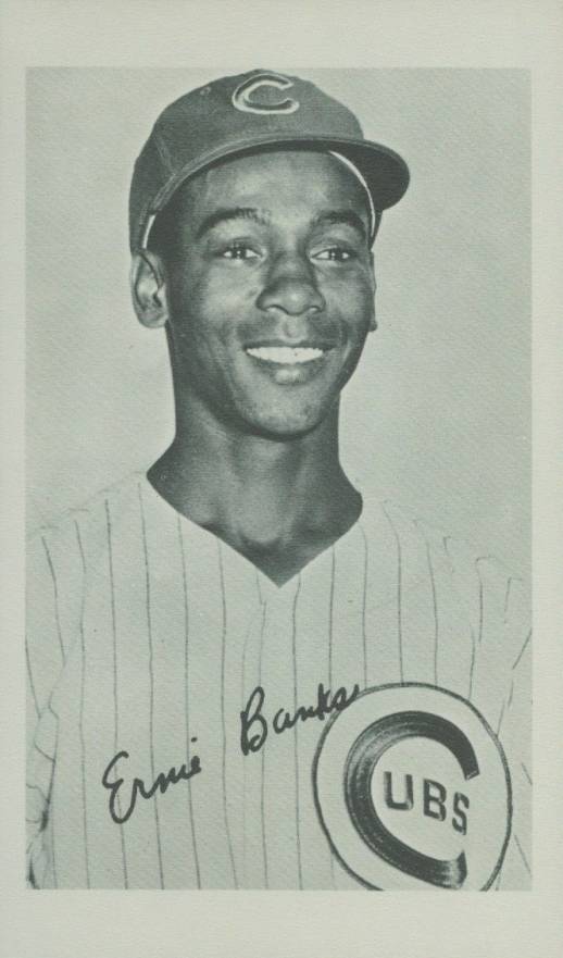 1969 Chicago Cubs Photos Ernie Banks # Baseball Card