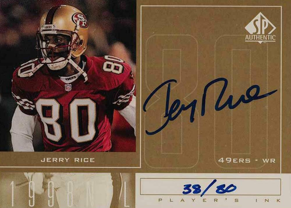 1998 SP Authentic Players Ink Jerry Rice #JR Football Card