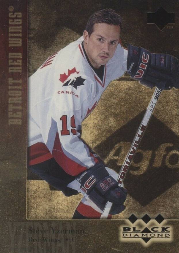 1996 Upper Deck Black Diamond Steve Yzerman #162 Hockey Card