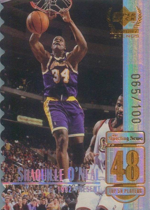 1999 Upper Deck Century Legends Shaquille O'Neal #48 Basketball Card
