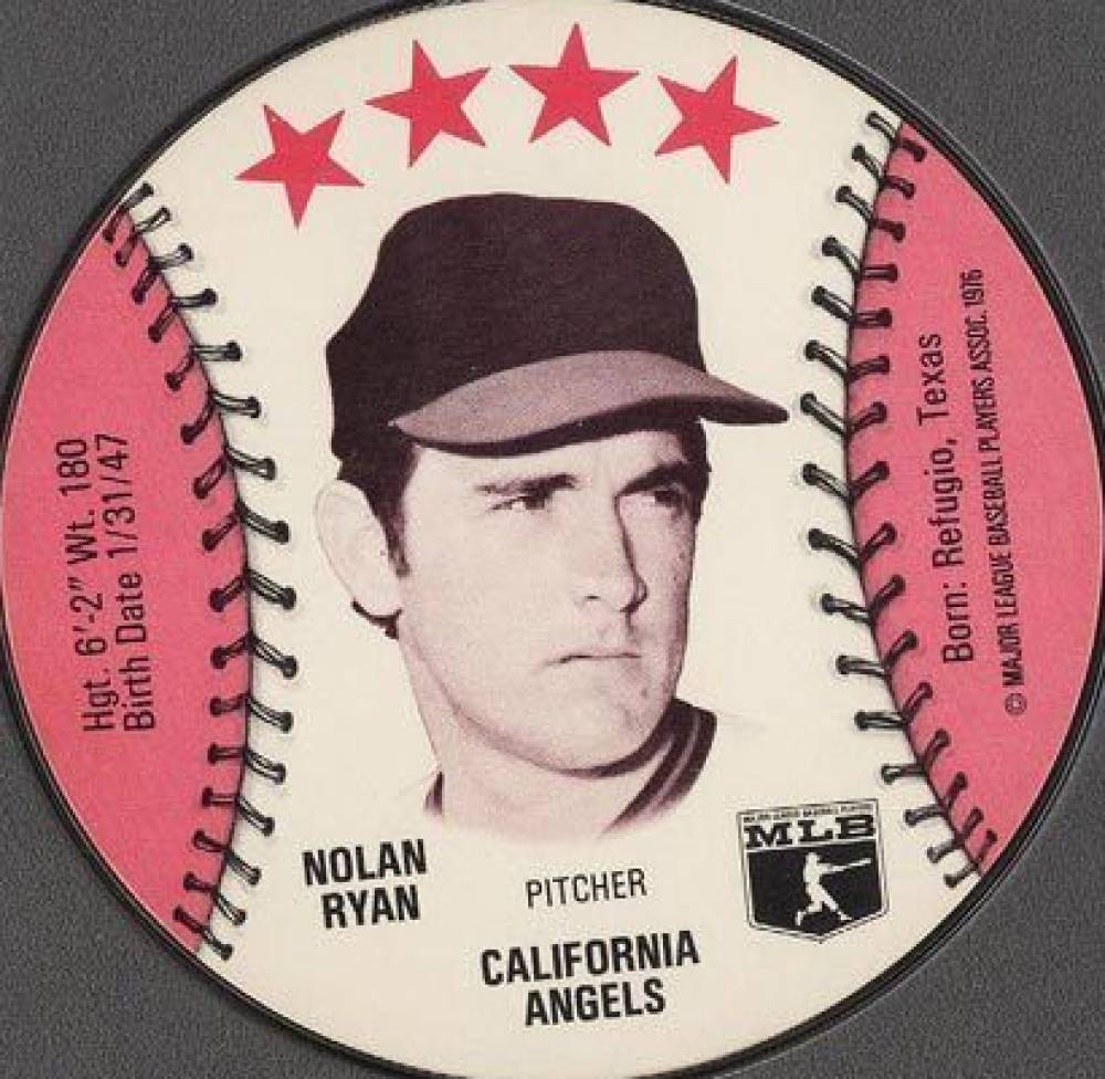 1976 Carousel Discs Nolan Ryan # Baseball Card