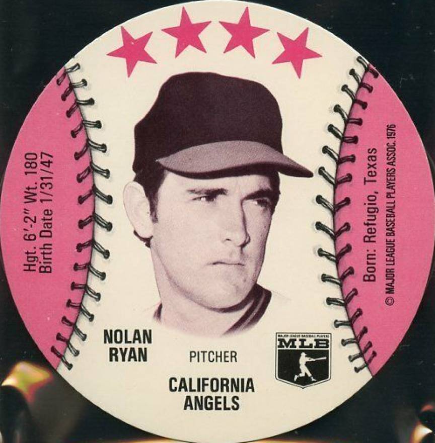 1976 Dairy Isle Discs Nolan Ryan # Baseball Card