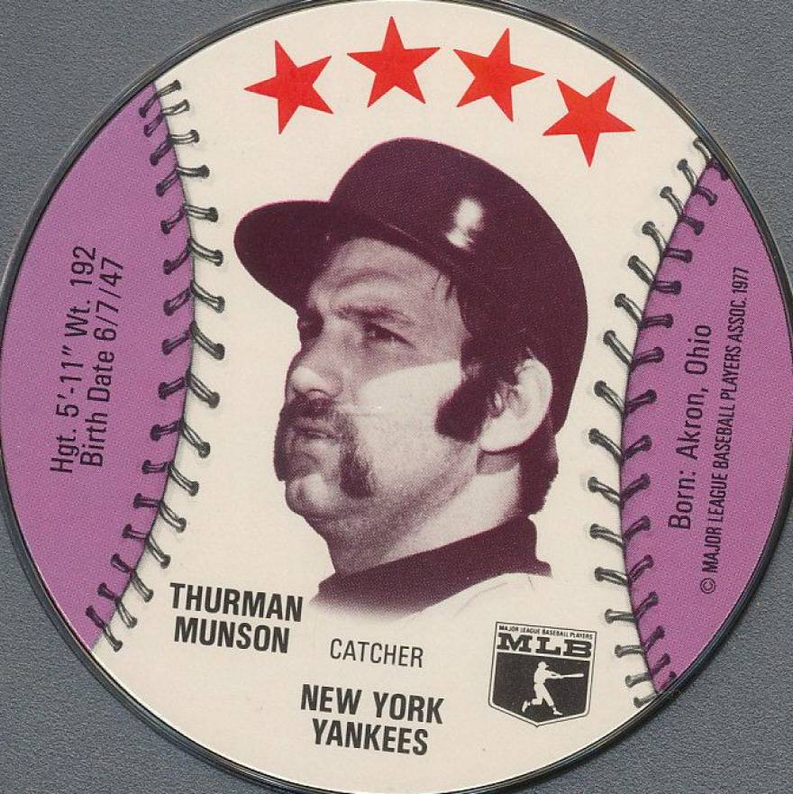 1976 Dairy Isle Discs Thurman Munson # Baseball Card