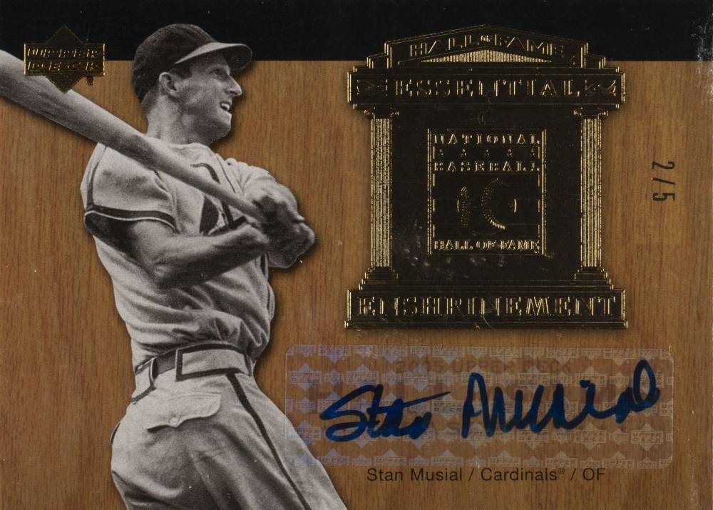 2005 Upper Deck Hall of Fame Essential Enshrinement Autograph Stan Musial #EESM1 Baseball Card