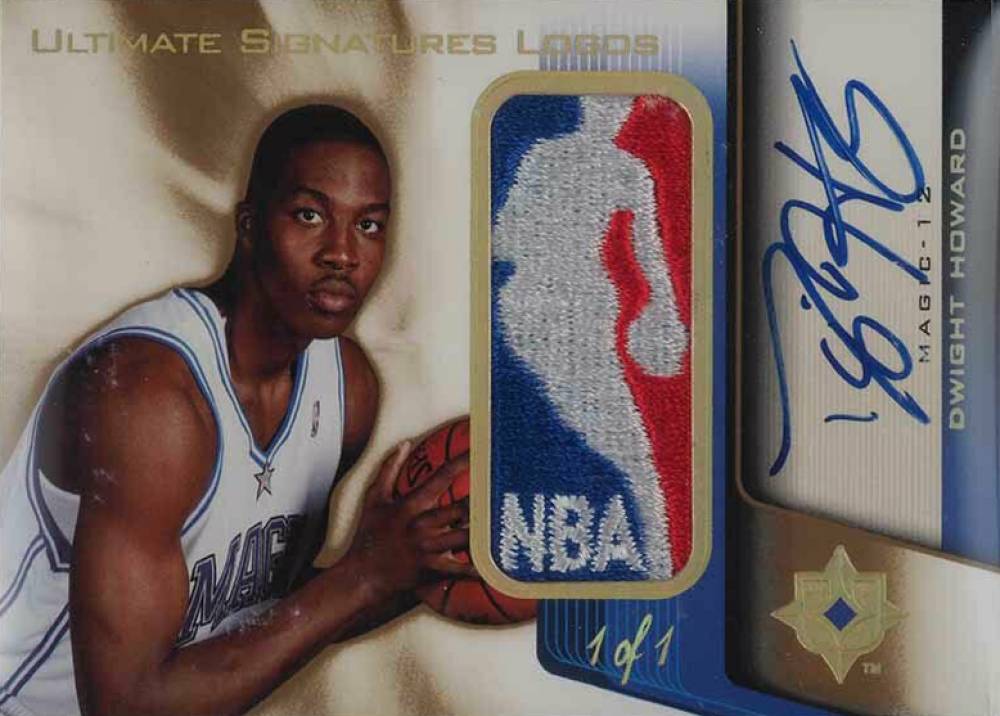 2004 Ultimate Collection Signature Logos 1/1 Dwight Howard #USLDH Basketball Card