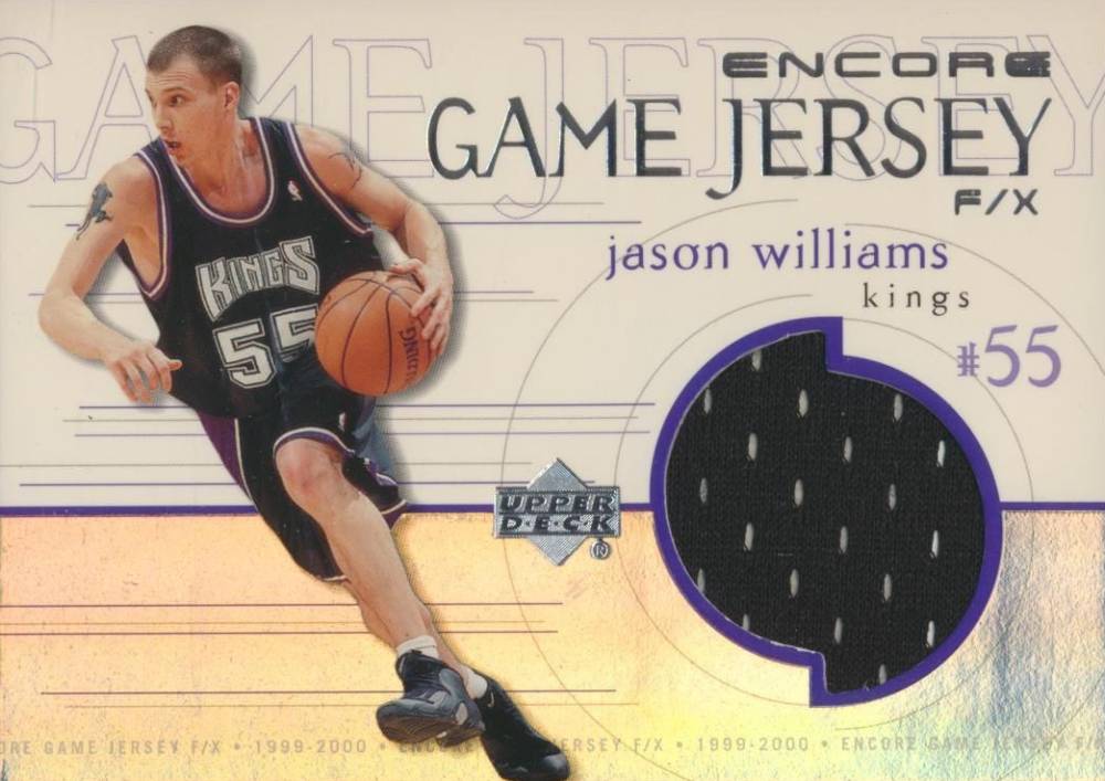 1999 Upper Deck Encore Game Jersey Autograph Jason Williams #JW-J Basketball Card