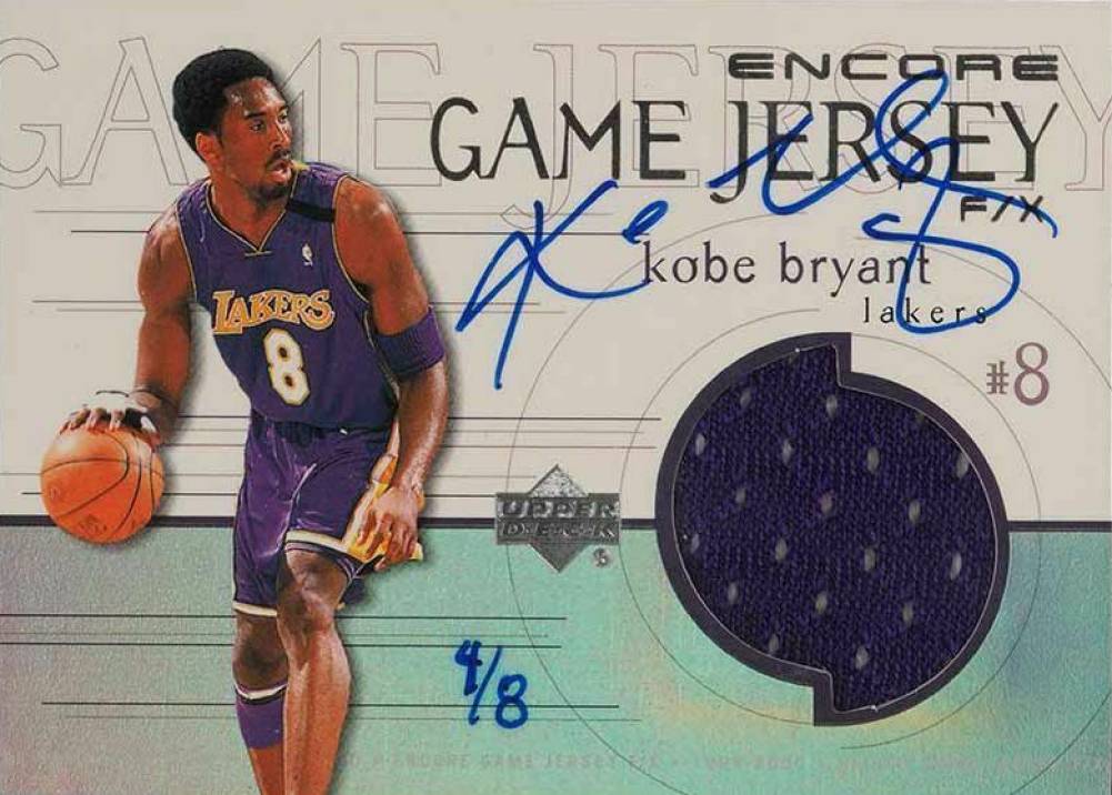 1999 Upper Deck Encore Game Jersey Autograph Kobe Bryant #KB-A Basketball Card