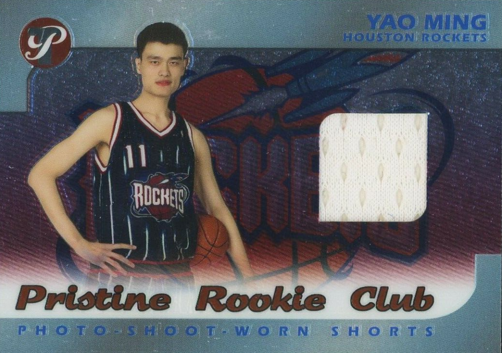 2002 Topps Pristine Rookie Club Relic Yao Ming #PRCYM Basketball Card
