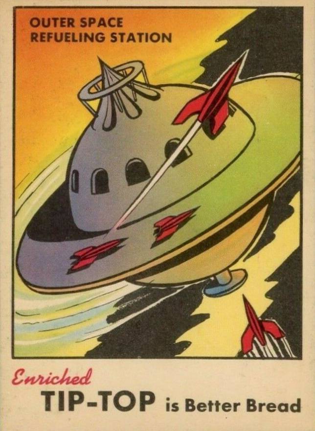 1954 Tip-Top Space Cards Outer Space RefuelÂ Station #8 Non-Sports Card