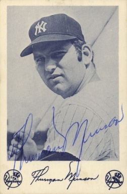 1972 Yankees Schedules Thurman Munson # Baseball Card