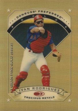 1997 Donruss Preferred Precious Metals Ivan Rodriguez #8 Baseball Card