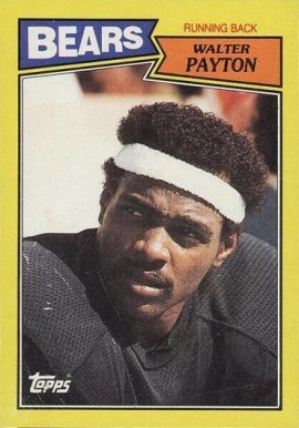 1987 Topps Box Bottoms Hand Cut Walter Payton #J Football Card
