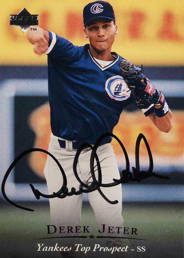 1995 Upper Deck Minor League Autograph Derek Jeter # Baseball Card