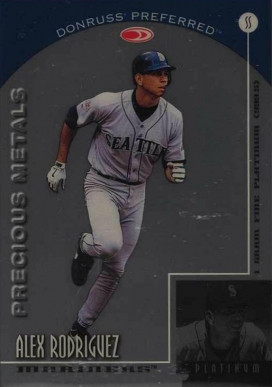 1998 Donruss Preferred Precious Metals Alex Rodriguez #4 Baseball Card