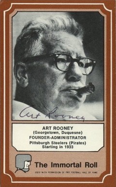 1975 Fleer Hall of Fame Art Rooney #78 Football Card