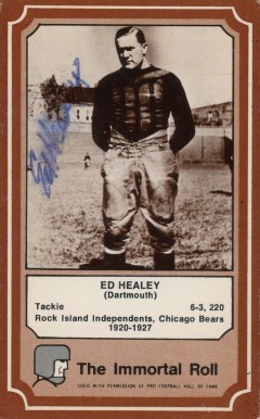 1975 Fleer Hall of Fame Ed Healey #55 Football Card