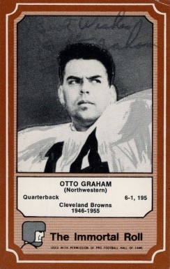 1975 Fleer Hall of Fame Otto Graham #27 Football Card