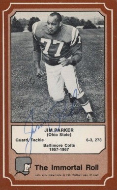 1975 Fleer Hall of Fame Jim Parker #65 Football Card