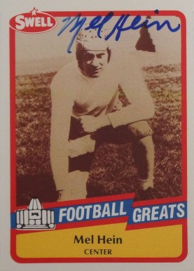 1989 Swell Greats Mel Hein #7 Football Card