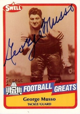 1989 Swell Greats George Musso #117 Football Card