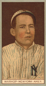 1912 Brown Backgrounds Red Cycle Jack Warhop #191 Baseball Card