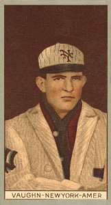 1912 Brown Backgrounds Red Cycle Jim Vaughn #187 Baseball Card
