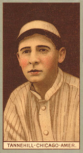 1912 Brown Backgrounds Red Cycle Leeford Tannehill #181 Baseball Card