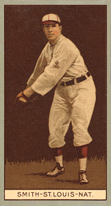 1912 Brown Backgrounds Red Cycle Wallace Smith #168 Baseball Card