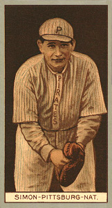 1912 Brown Backgrounds Red Cycle Mike Simon #166 Baseball Card