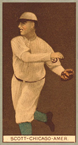 1912 Brown Backgrounds Red Cycle Jim Scott #164 Baseball Card
