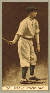 1912 Brown Backgrounds Red Cycle Frank Schulte #163 Baseball Card